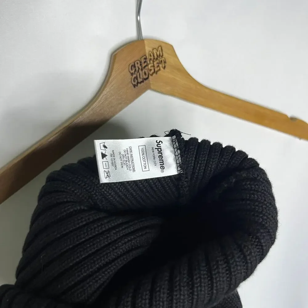 Supreme Overdyed Knit Beanie in Black